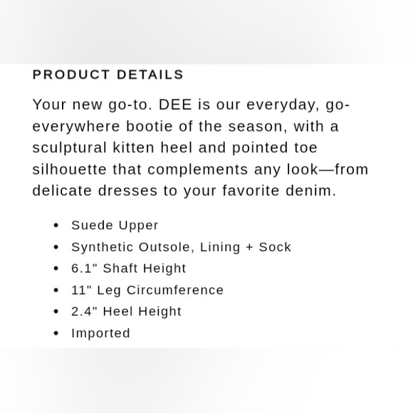 Dolce Vita Boots | NEW Women's Dee Brown 6-6.5 Suede Kitten-Heel Ankle Booties - Picture 4 of 16